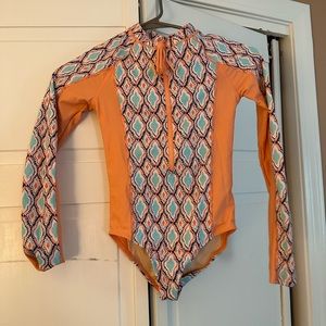 Girls Cabana Life Long Sleeve swim suit